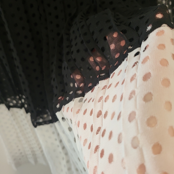 Sandro Black and White Layered Maxi Skirt - Picture 5 of 7